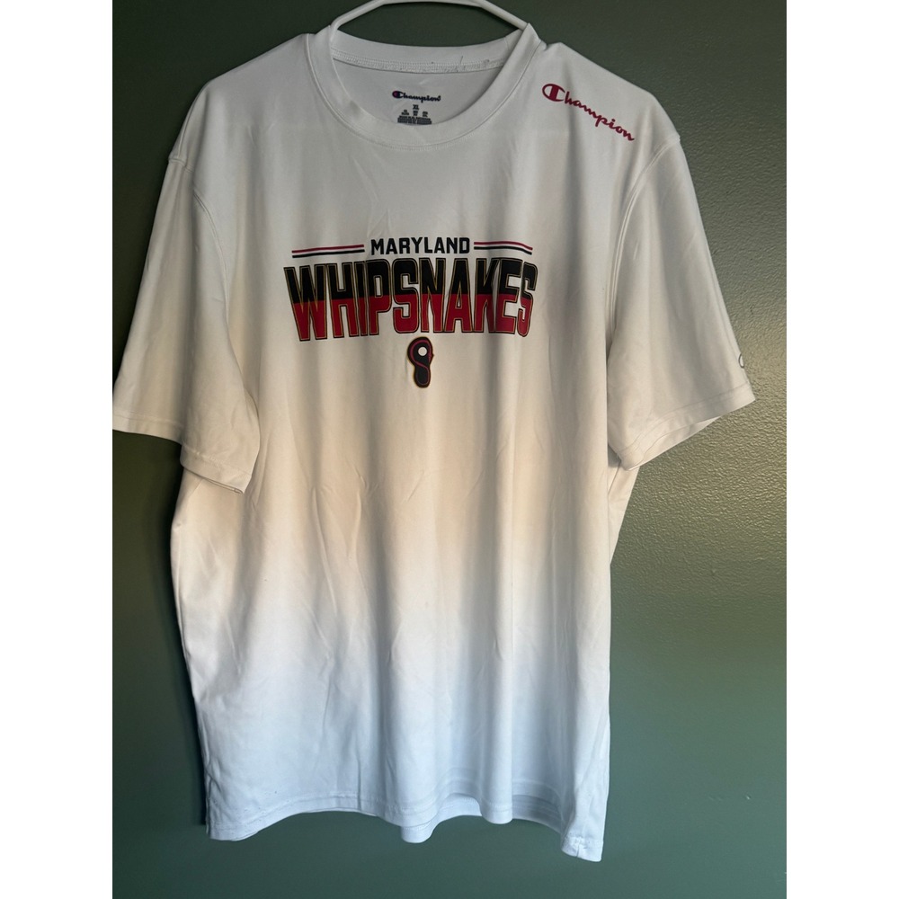 Champion Maryland Whipsnakes PLL Lacrosse T-Shirt Mens‎ XL White Graphic Tee